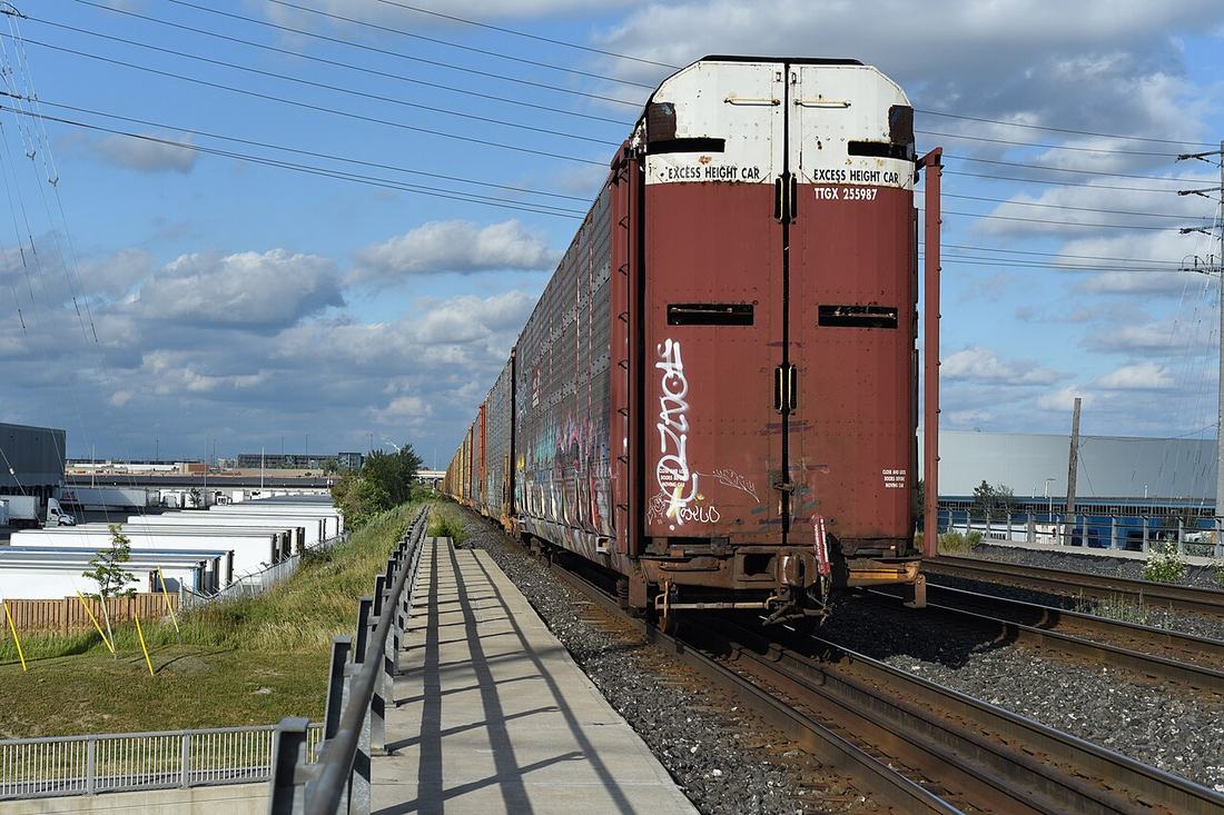 A freight train